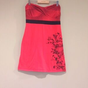 Strapless hot pink Medium Fox racing summer dress